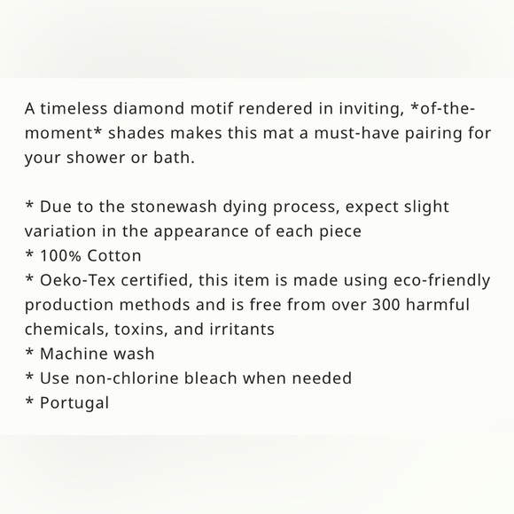 Anthropologie Misona Stonewashed Cotton Bath Mat NWT - Picture 5 of 11